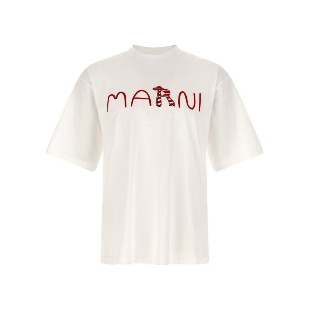 Marni White Cotton Men's T-Shirt